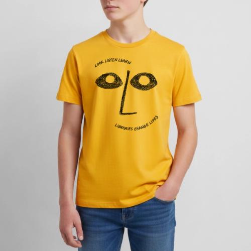 Vintage ALA: Libraries Change Lives Face - Kids' Premium T-Shirt