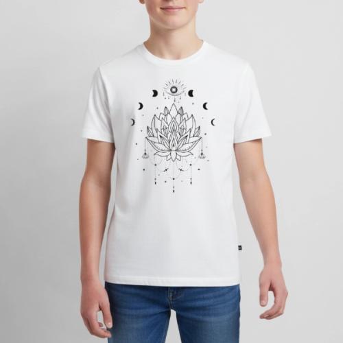 Third Eye Black Lotus Flower - Moon Cycle Design - Kids' Premium T-Shirt