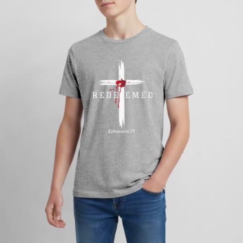 Redeemed by the blood of Jesus - Ephesians 1:7 - Kids' Premium T-Shirt