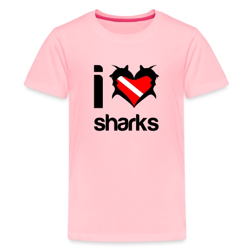 I Love Sharks - Kids' Premium T-Shirt