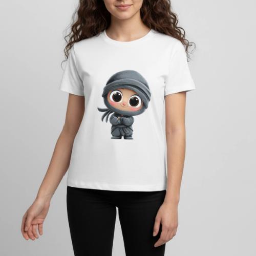 Cute Cartoon Baby Ninja Standing with Big Smile - Kids' Premium T-Shirt