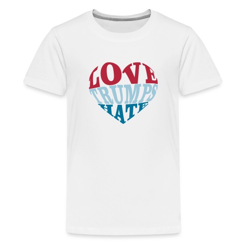Love Trumps Hate Heart - Kids' Premium T-Shirt