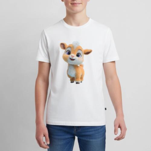 Cute Cartoon Baby Goat with Big Eyes - Kids' Premium T-Shirt