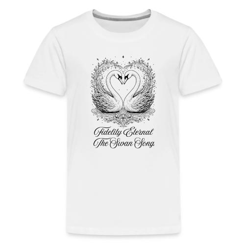 Poetic Swan T-Shirt - Kids' Premium T-Shirt