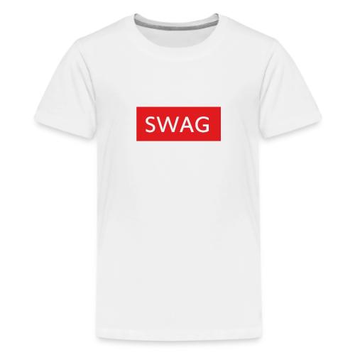 Swag red Hoodie - Kids' Premium T-Shirt