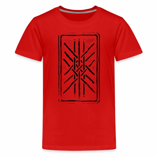 Web of Wyrd grid Skulds Web Net Bindrune symbol - Kids' Premium T-Shirt