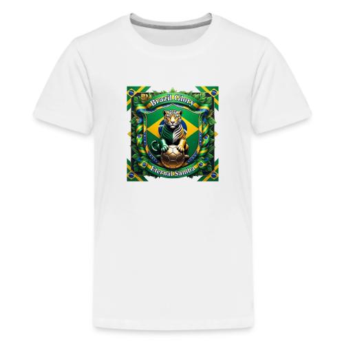 Brazil Jaguar Glory T-Shirt, Flag Pride Badge Gift - Kids' Premium T-Shirt