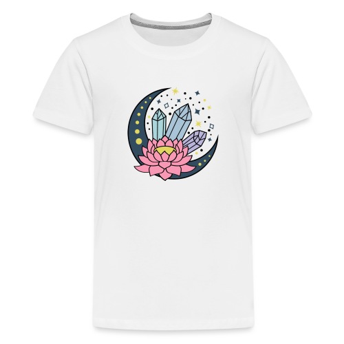 Half A Moon, Healing Crystals Lotus Flower - Kids' Premium T-Shirt