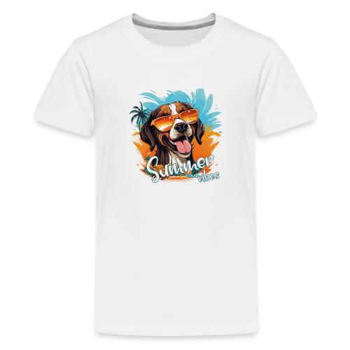 Funny Dog: Summer Vibes - Kids' Premium T-Shirt