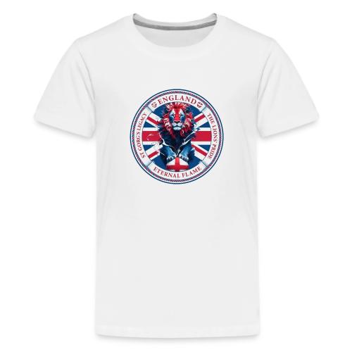 England Lion Emblem T Shirt, Flag Pride Gift - Kids' Premium T-Shirt