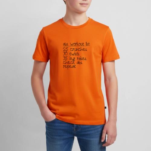 Abs Workout List - Kids' Premium T-Shirt