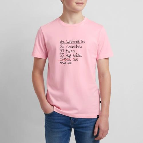 Abs Workout List - Kids' Premium T-Shirt