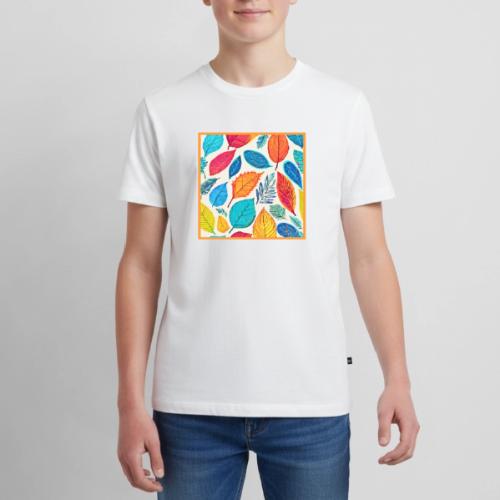 Chromatic Canopy: Exquisite Leaf Art - Kids' Premium T-Shirt
