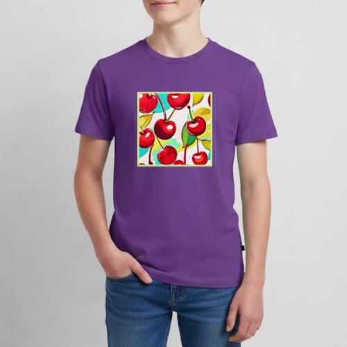 Vibrant Cherry Pattern - Kids' Premium T-Shirt