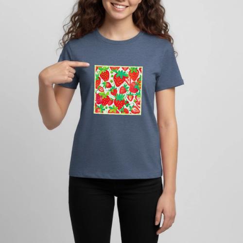 Strawberry Swirl Pattern - Kids' Premium T-Shirt