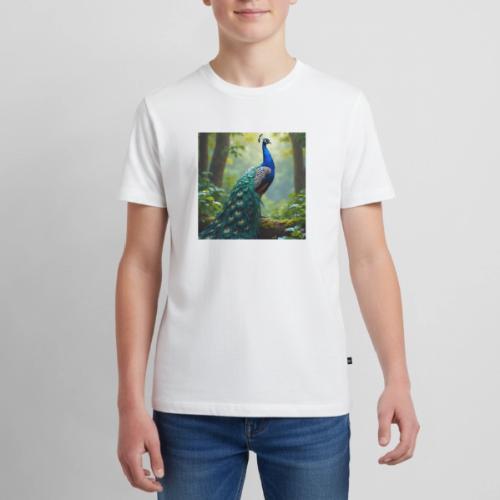 Majestic Peacock in Enchanted Forest - Kids' Premium T-Shirt
