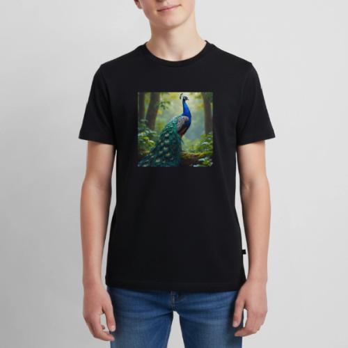 Majestic Peacock in Enchanted Forest - Kids' Premium T-Shirt
