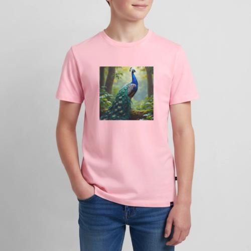 Majestic Peacock in Enchanted Forest - Kids' Premium T-Shirt