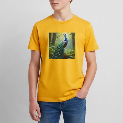 Majestic Peacock in Enchanted Forest - Kids' Premium T-Shirt