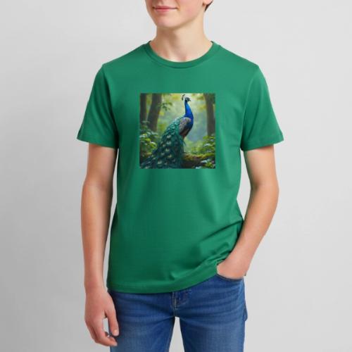 Majestic Peacock in Enchanted Forest - Kids' Premium T-Shirt