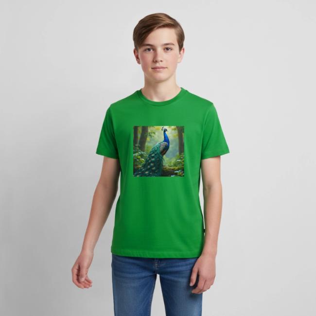 Majestic Peacock in Enchanted Forest