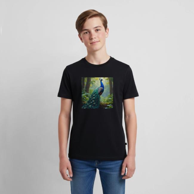 Majestic Peacock in Enchanted Forest