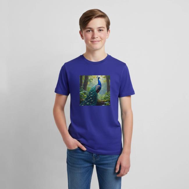 Majestic Peacock in Enchanted Forest