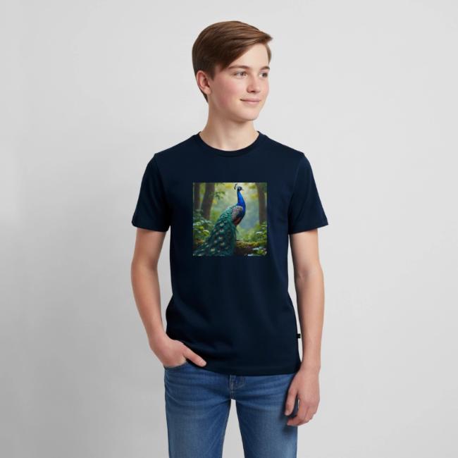 Majestic Peacock in Enchanted Forest