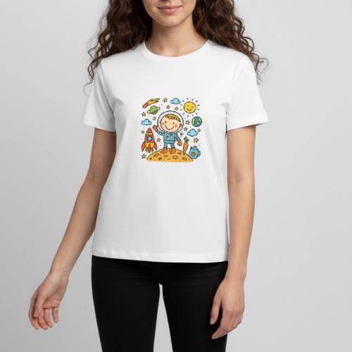 Cute Astronaut Kid Space Adventure Design - Kids' Premium T-Shirt