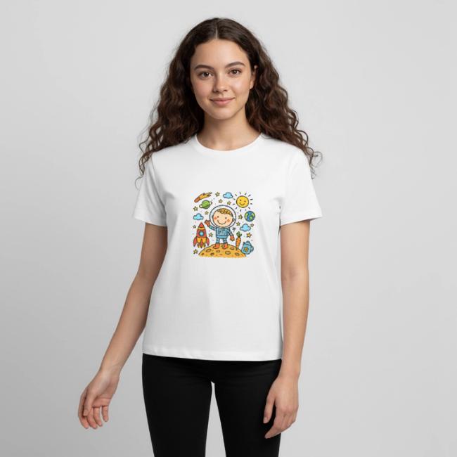 Cute Astronaut Kid Space Adventure Design