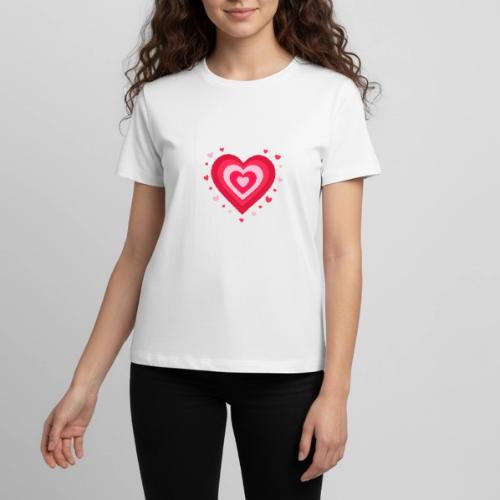 Layered Red & Pink Heart – Cute Valentine Love - Kids' Premium T-Shirt
