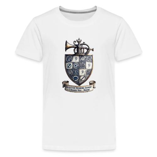 Selective Hearing Expert Crest T Shirt - Kids' Premium T-Shirt