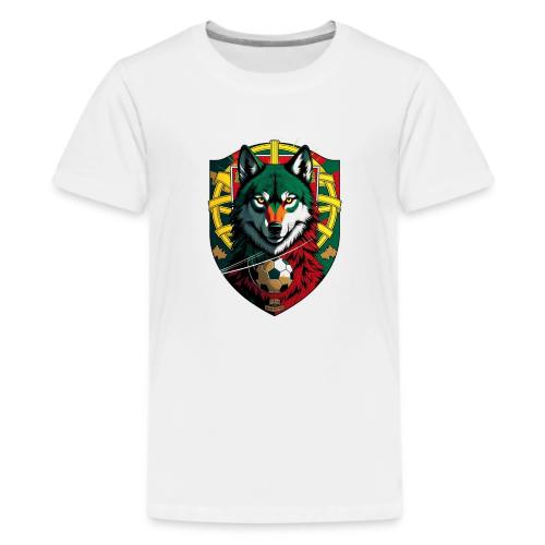 Portugal Iberian Wolf Soccer T Shirt,Football Gift - Kids' Premium T-Shirt