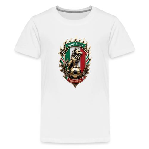 Italy Wolf Fury T-Shirt, Italian Flag Pride Gift - Kids' Premium T-Shirt