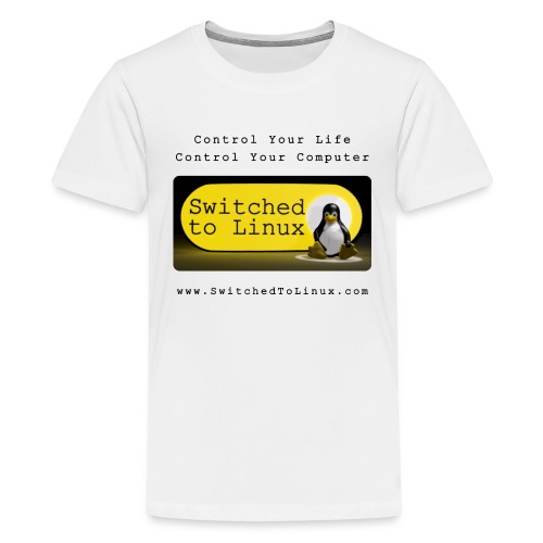 Switched to Linux Logo with Black Text - Kids' Premium T-Shirt