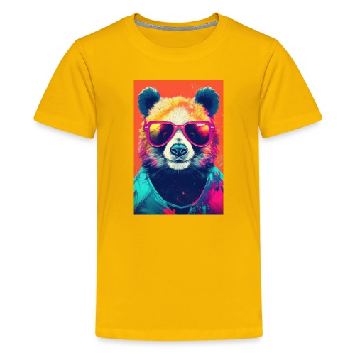 Panda in Pink Sunglasses - Kids' Premium T-Shirt