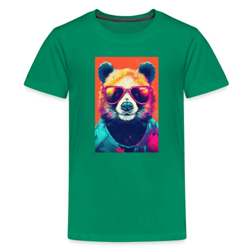 Panda in Pink Sunglasses - Kids' Premium T-Shirt
