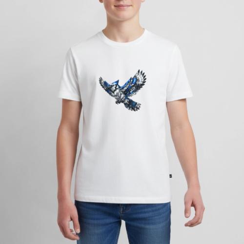 Silver Blue Jay in Flight - Kids' Premium T-Shirt