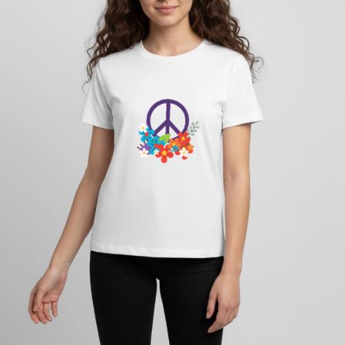 Hippie Peace Design avec des fleurs - T-shirt premium pour ados