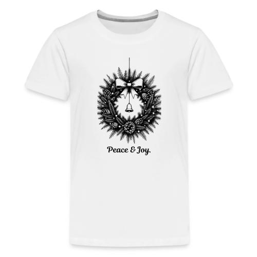 Peace & Joy T-Shirt | Minimalist Elegant Christmas - Kids' Premium T-Shirt