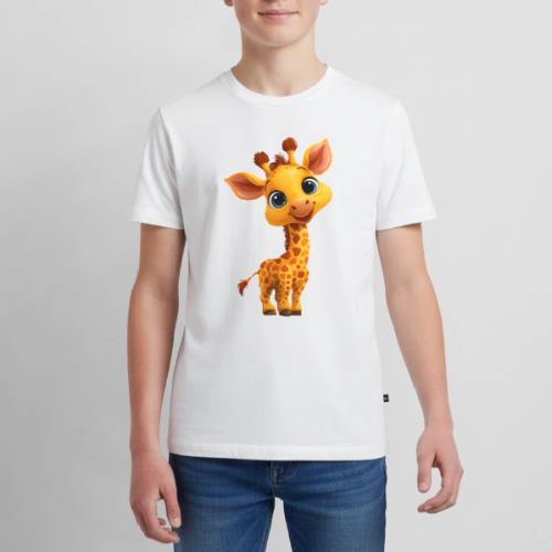Adorable Cartoon Baby Giraffe with Big Eyes - Kids' Premium T-Shirt