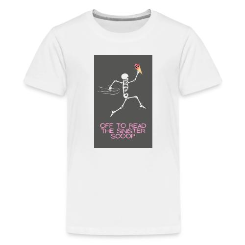 Skeleton Off to Read - Kids' Premium T-Shirt