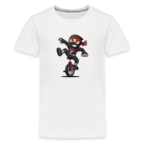 Ninja Unicyclist - Kids' Premium T-Shirt