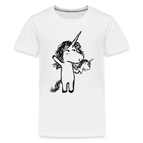 Kaede the Unicorn with his mini friend - Kids' Premium T-Shirt