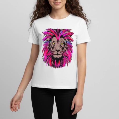 Purple Lion Head - Pink Lion Face Drawing - Kids' Premium T-Shirt