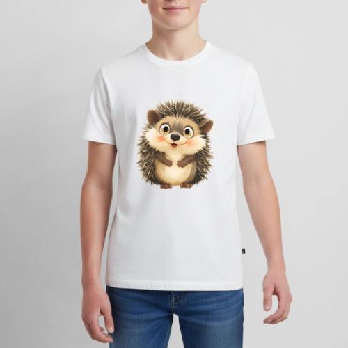 Smiling Cartoon Hedgehog with Joyful Expression - Kids' Premium T-Shirt