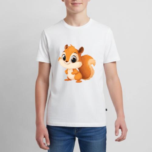 Playful Cartoon Squirrel with Big Innocent Eyes - Kids' Premium T-Shirt
