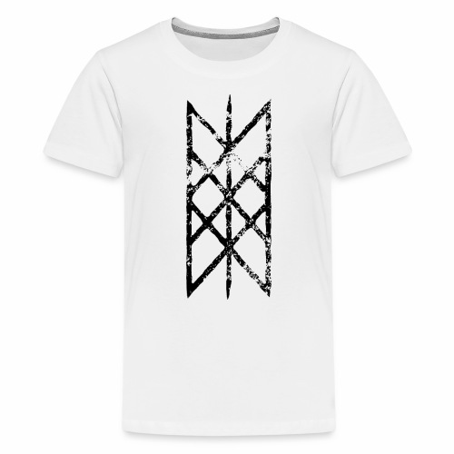Net of Wyrd grid Skulds web Bindrune symbol - Kids' Premium T-Shirt