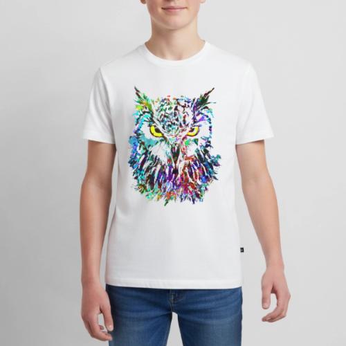 Colorful Owl - Owlet Head Drawing - Kids' Premium T-Shirt