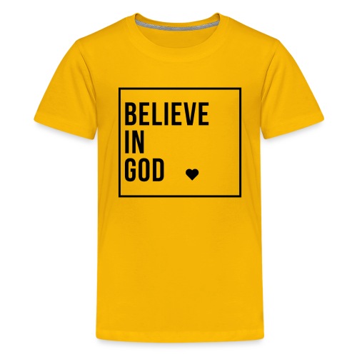 Believe in God - Black - Kids' Premium T-Shirt